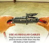 Vista 6 de Safe Start Jumper Cable Heavy Duty Jumper Cables for Trucks, SUV Self Rescue Car Jump Starter Quick Connect, Built-in Lights, Portable