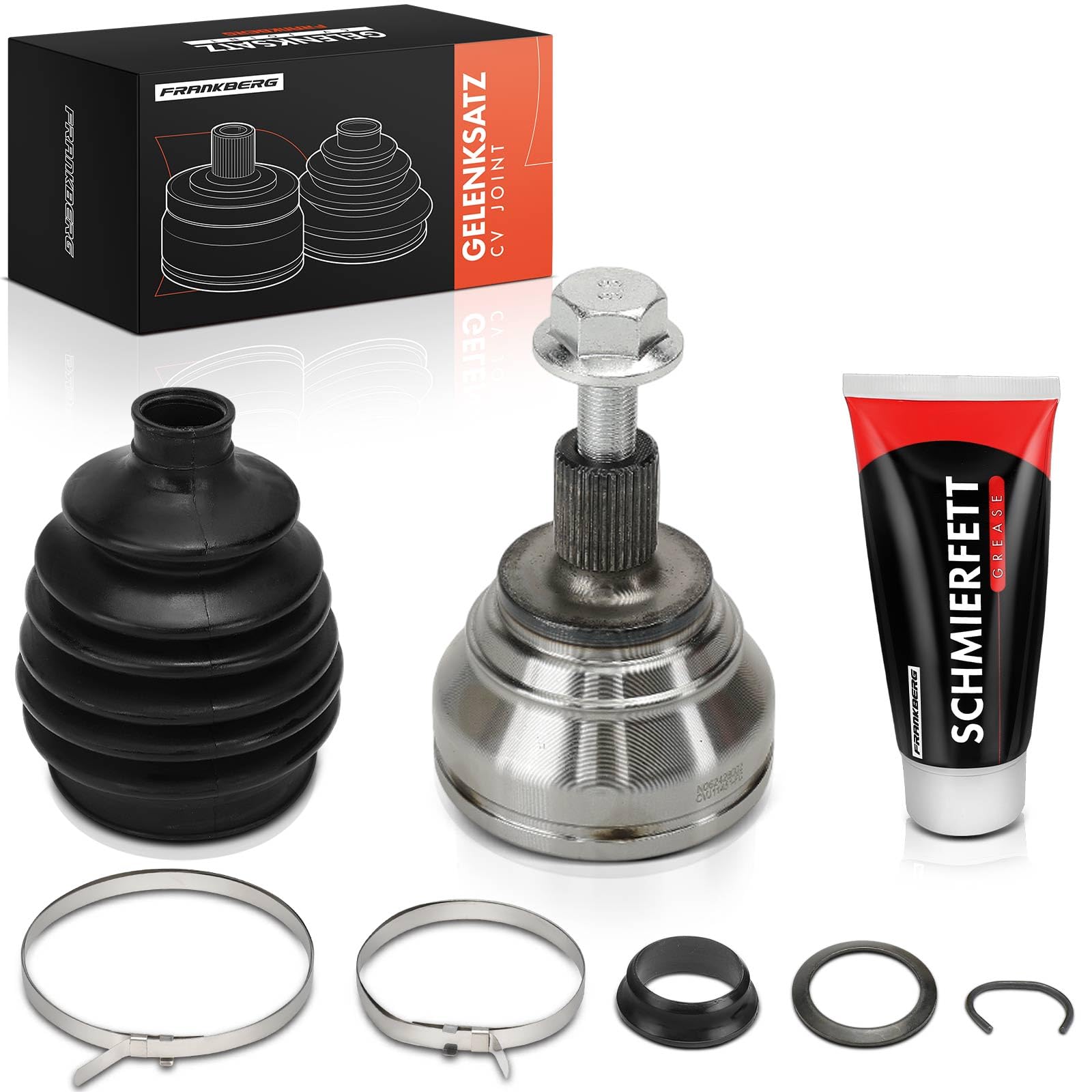 Frankberg Kit giunto albero motore Kit giunto albero di trasmissione Giunto a velocità costante Giunto esterno Sostituire # 1K0498099BX