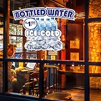 Vista 4 de Botellas Agua Concesión Restaurante Comida Camión Die-Cut Vinilo Pegatina 10 pulgadas