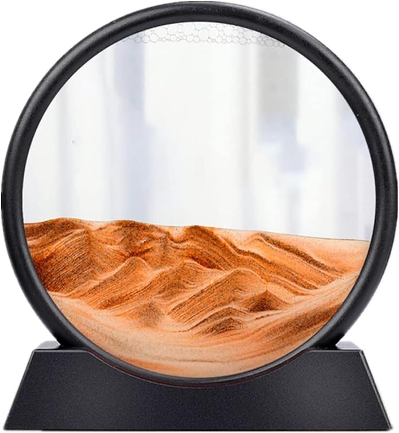 PAREKS 3D Dynamic Sand Art Motion,Flowing Sand Painting, Moving Sand Art Picture, Flowing Sand Frame Relaxing Desktop Home Office Work Décor Room，Blue,7inch (Color : Rojo, Size : 12inch)