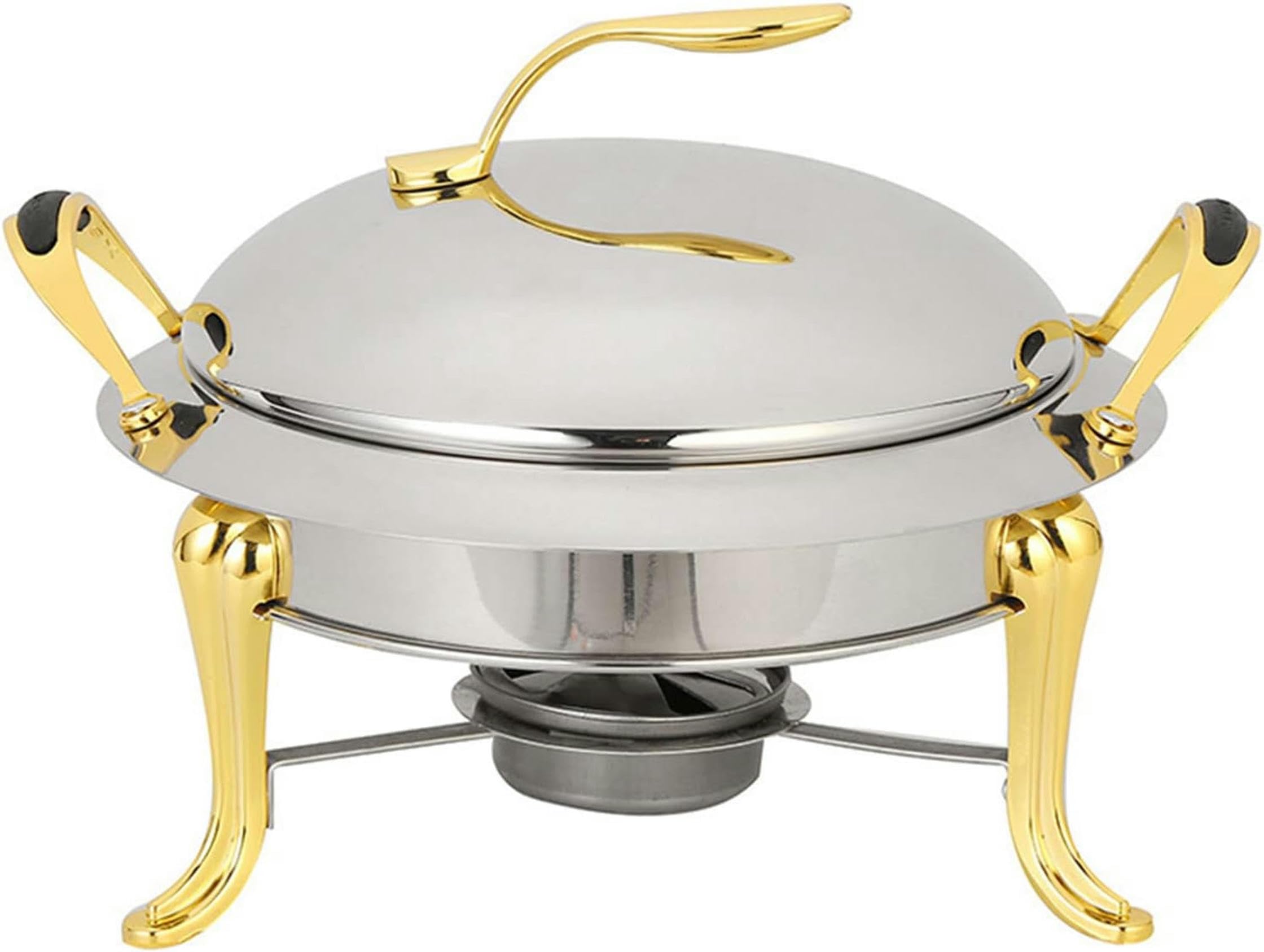 Chauffe-plats chafing dish en acier inoxydable avec plateaux buffet et support