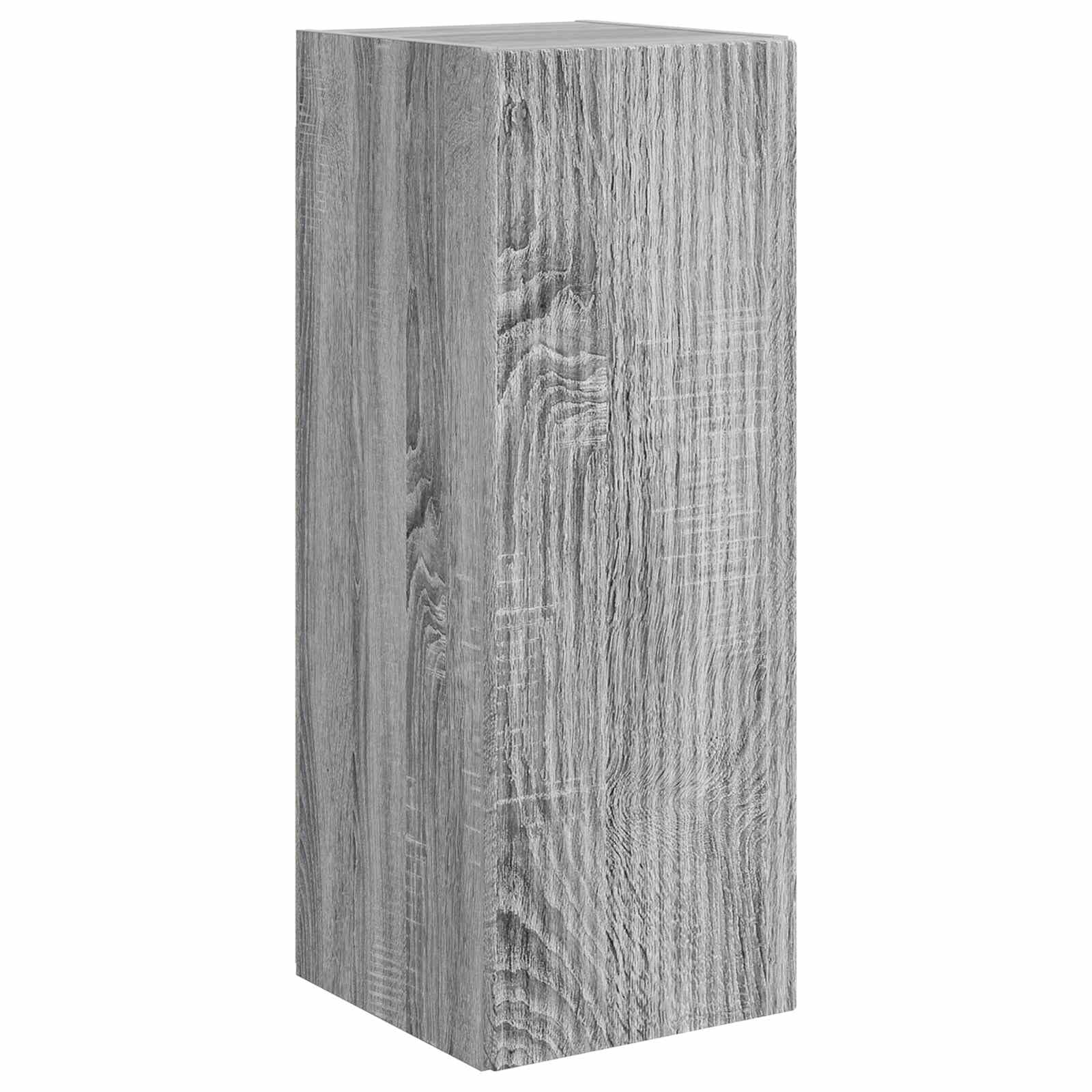 TV-Schrankset Wandmontiert 2-teilig, Graues Sonoma Holzwerkstoff, Modernes Media-Center für Wohnzimmer, Elegante Aufbewahrung, Platzsparendes Design