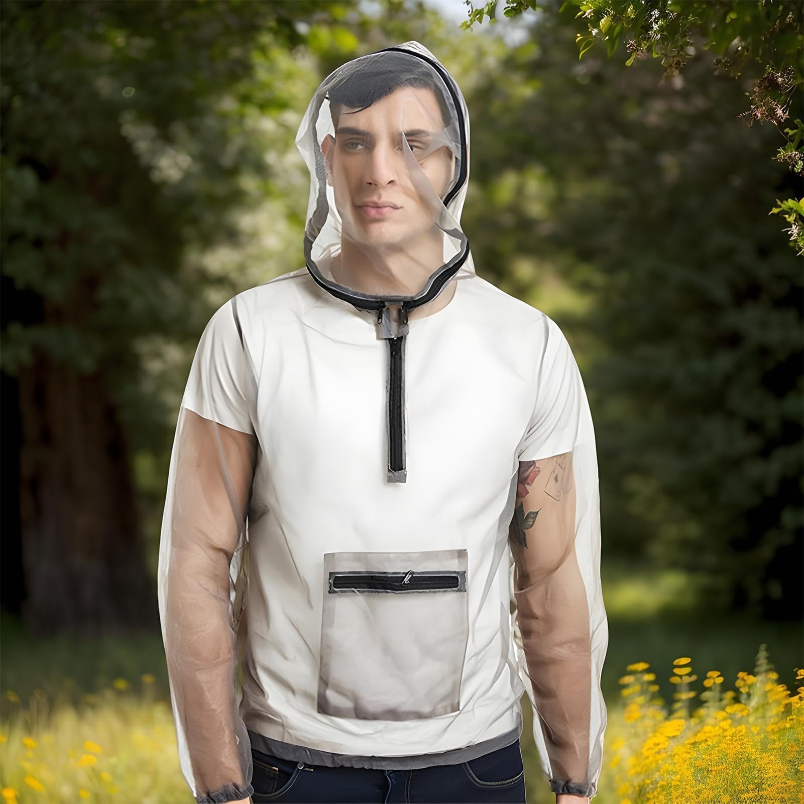 Abbigliamento Repellente Per Insetti - Giacca Traspirante E Repellente Per Insetti Per Avventure Nella Giungla, Rete Trasparente Ad Alta Densità, Adatta Per Campeggio, Escursionismo E Trekking - Unise
