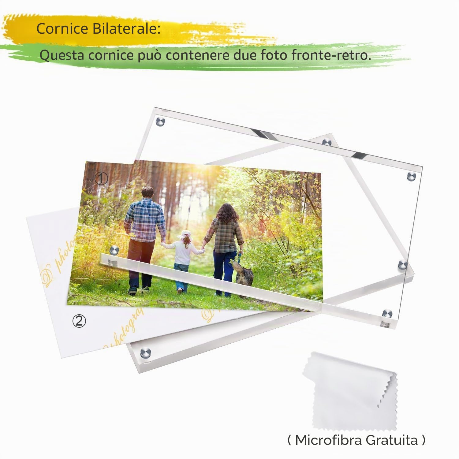 Boxalls Cornice portafoto 10 x 15 cm, set di 5 cornici per foto, in acrilico, profilo cornice 2 cm. - Trasparente (10 x 15 cm Confezione da 5)