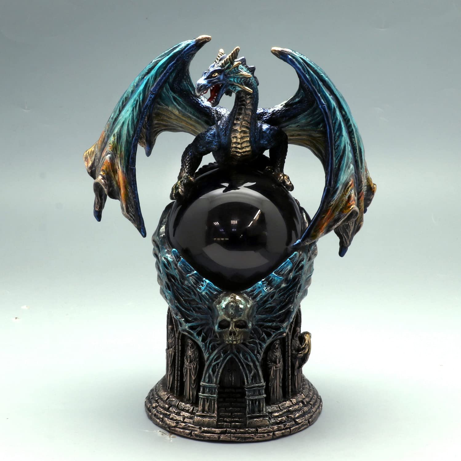 Statue dragon résine ne jaunit pas décoration durable bronze
