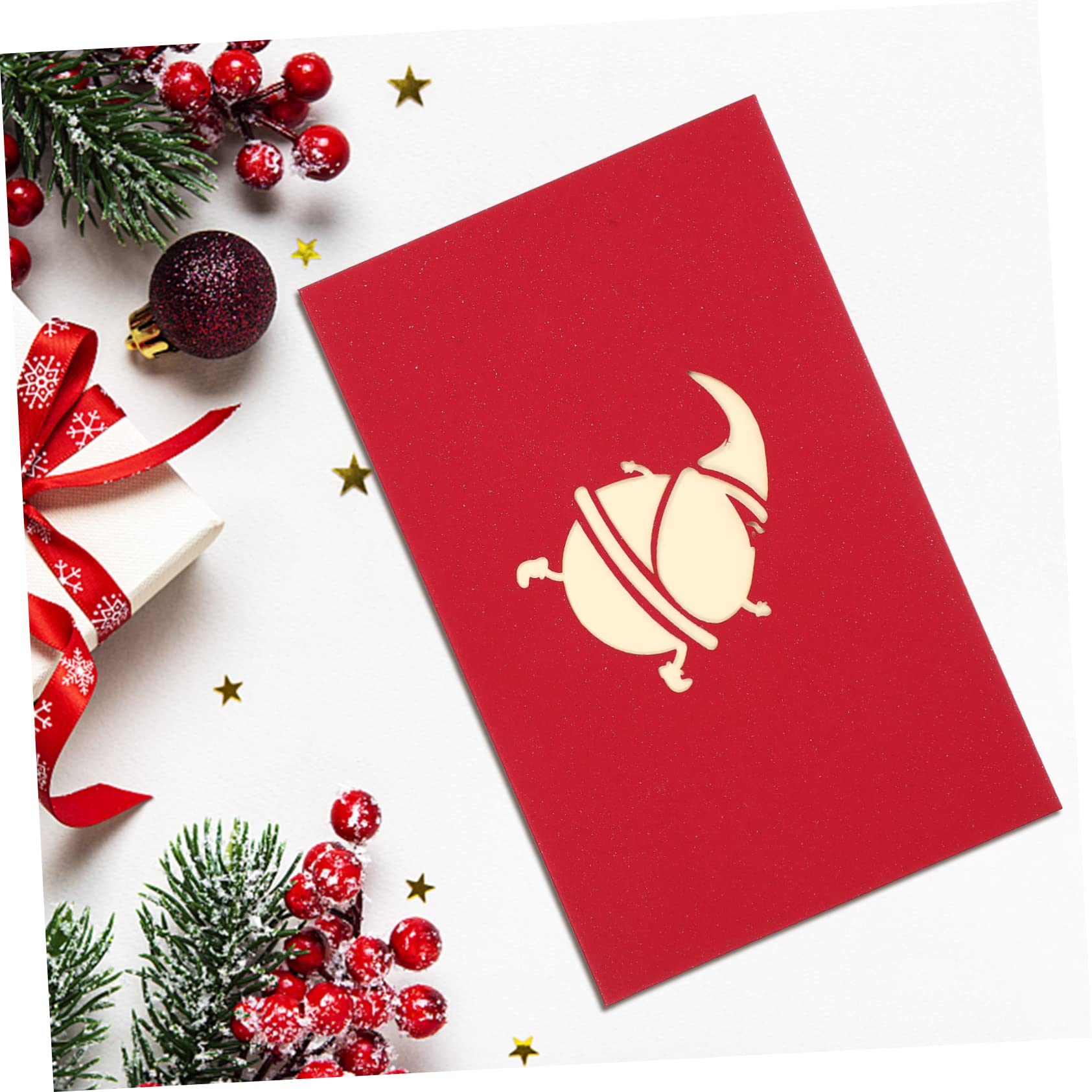 Lurrose 12stücke Teiliges Set Weihnachtskarten Mit Pop-up Santa Für Kreative Festtagsgrüße Für Familie Und Freunde Aus Hochwertigem Papier Gefertigt