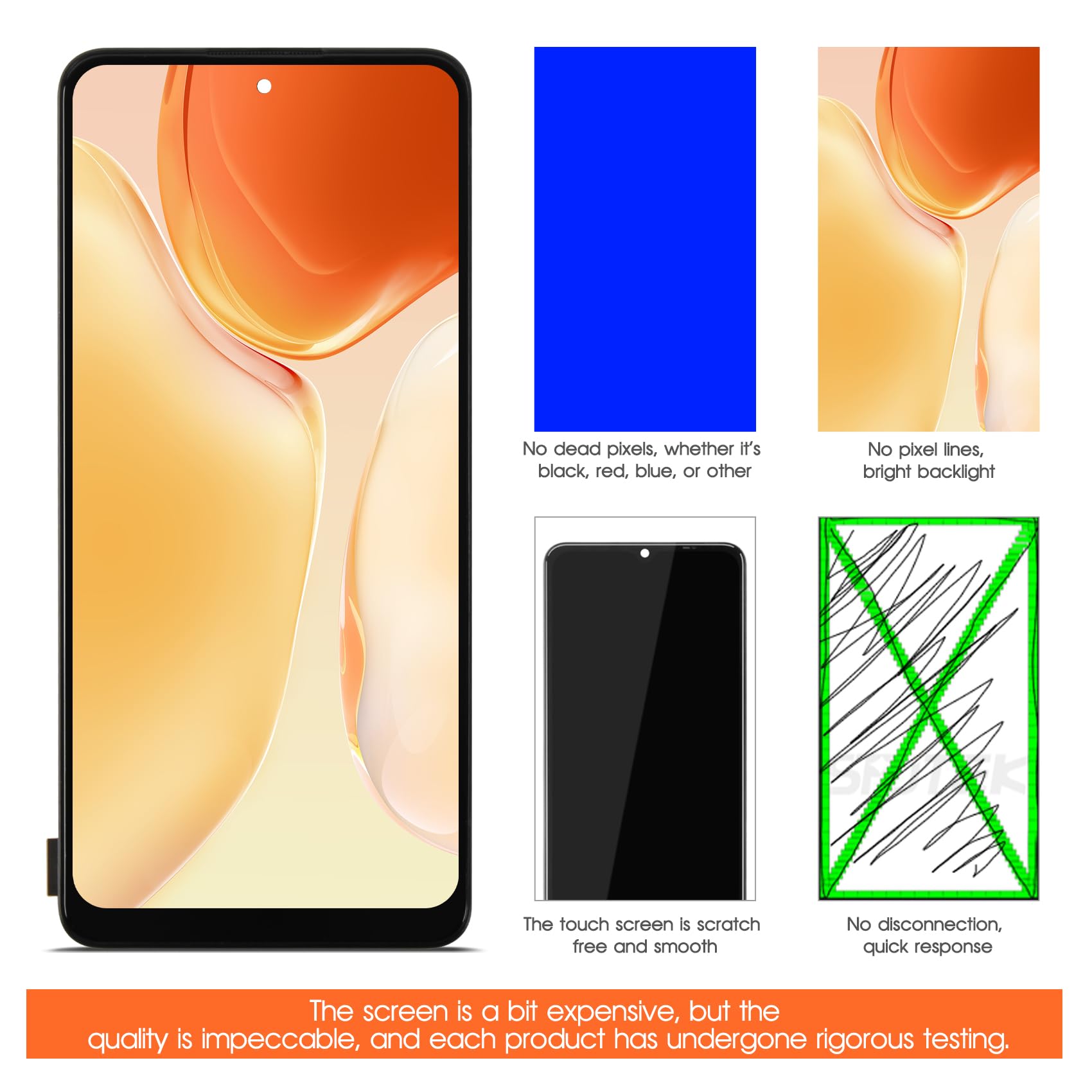 AGCUT LCD Display per Xiaomi Redmi Note 11 PRO LCD Schermo per Xiaomi Redmi Note 11 PRO 5G Display 2201116TG 21091116I Touch Screen Digitizer Assembly con Riparazione Strumenti, Nero con Telaio
