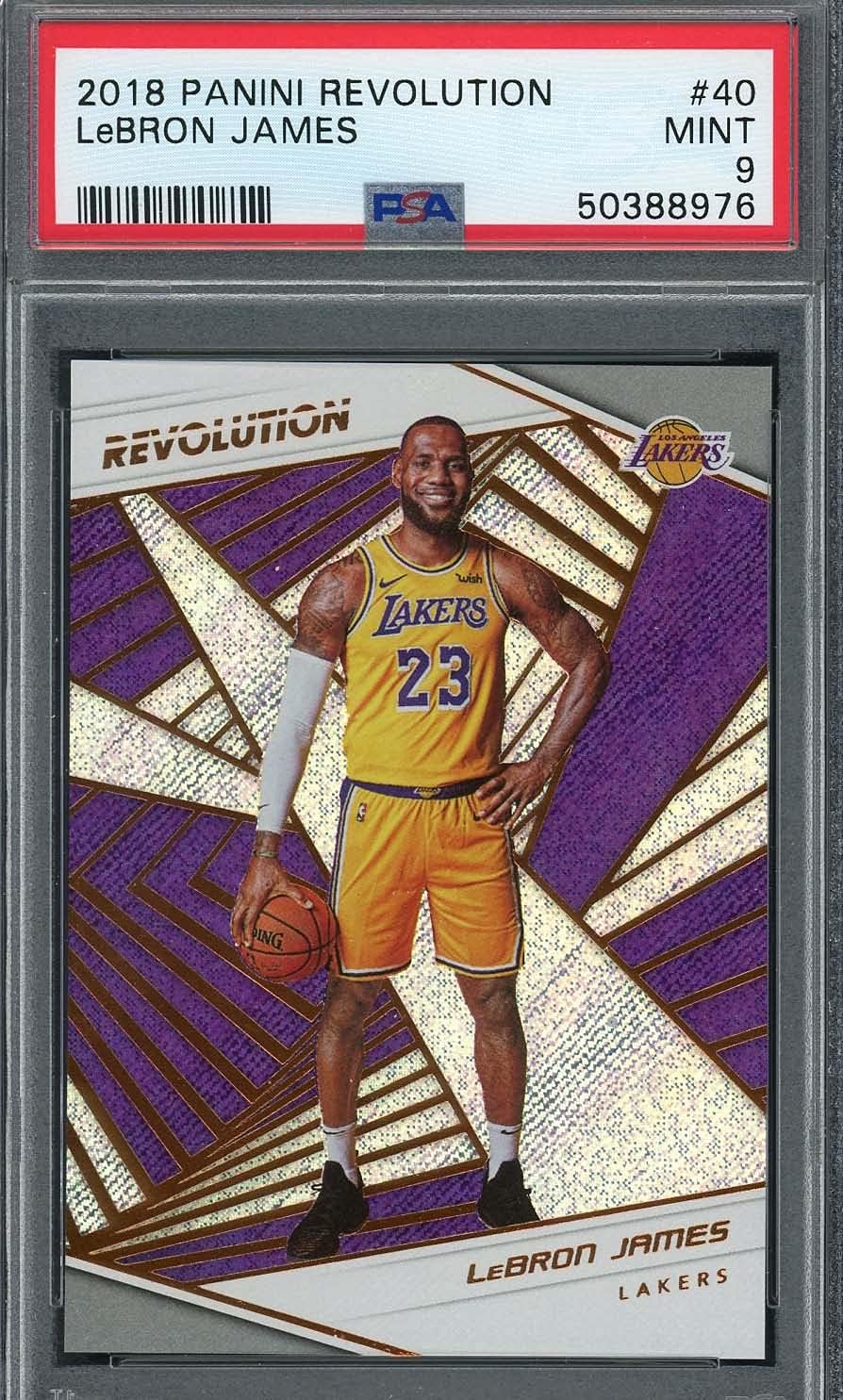 LeBron James 2018 #40 Graded PSA 9 (Cert #50388976) Mint Basketball Card, Graded LeBron Card with Vibrant Foil Finish