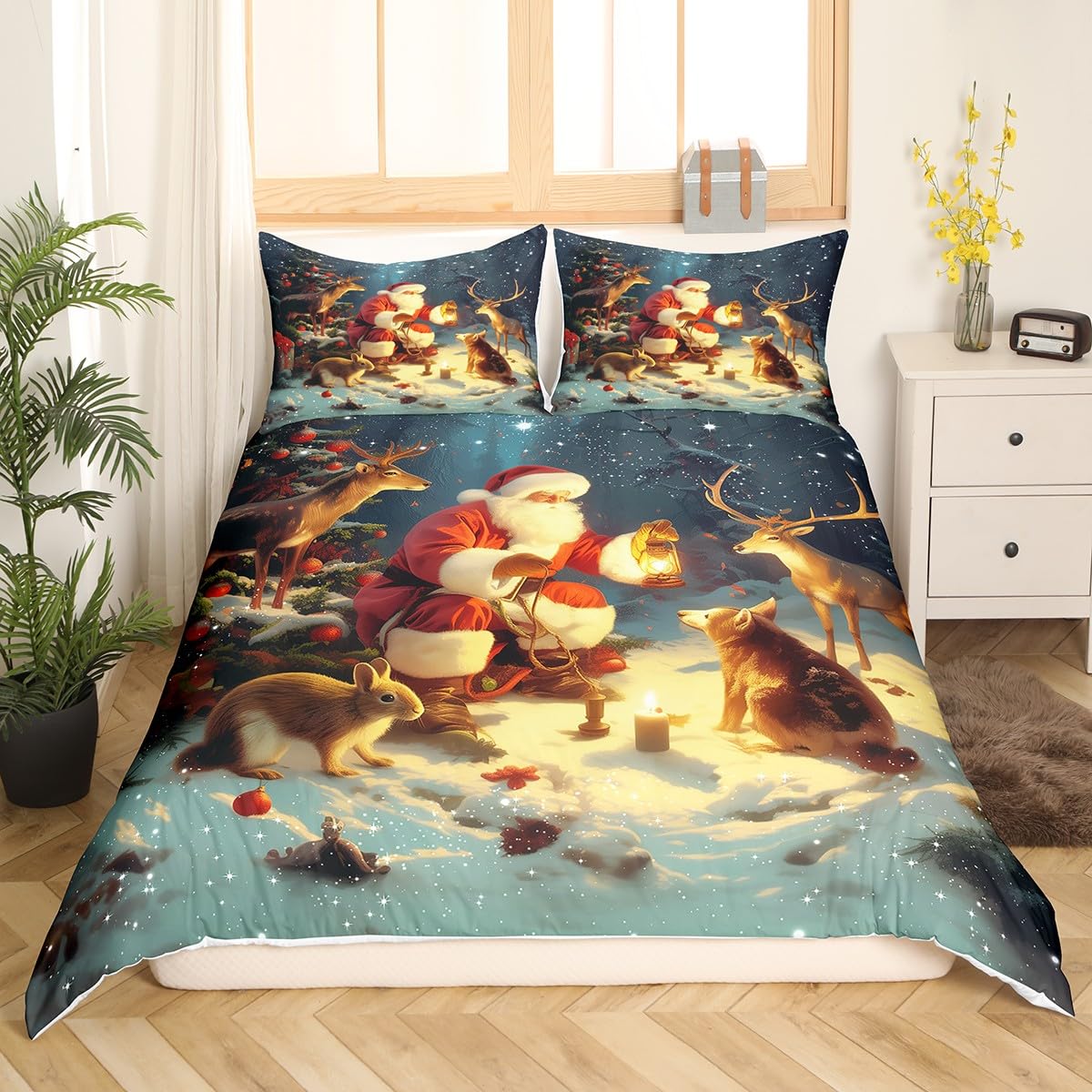 Parure de lit enfant Nouvel An, le cadeau de Noël parfait pour chambre de garçon ou fille