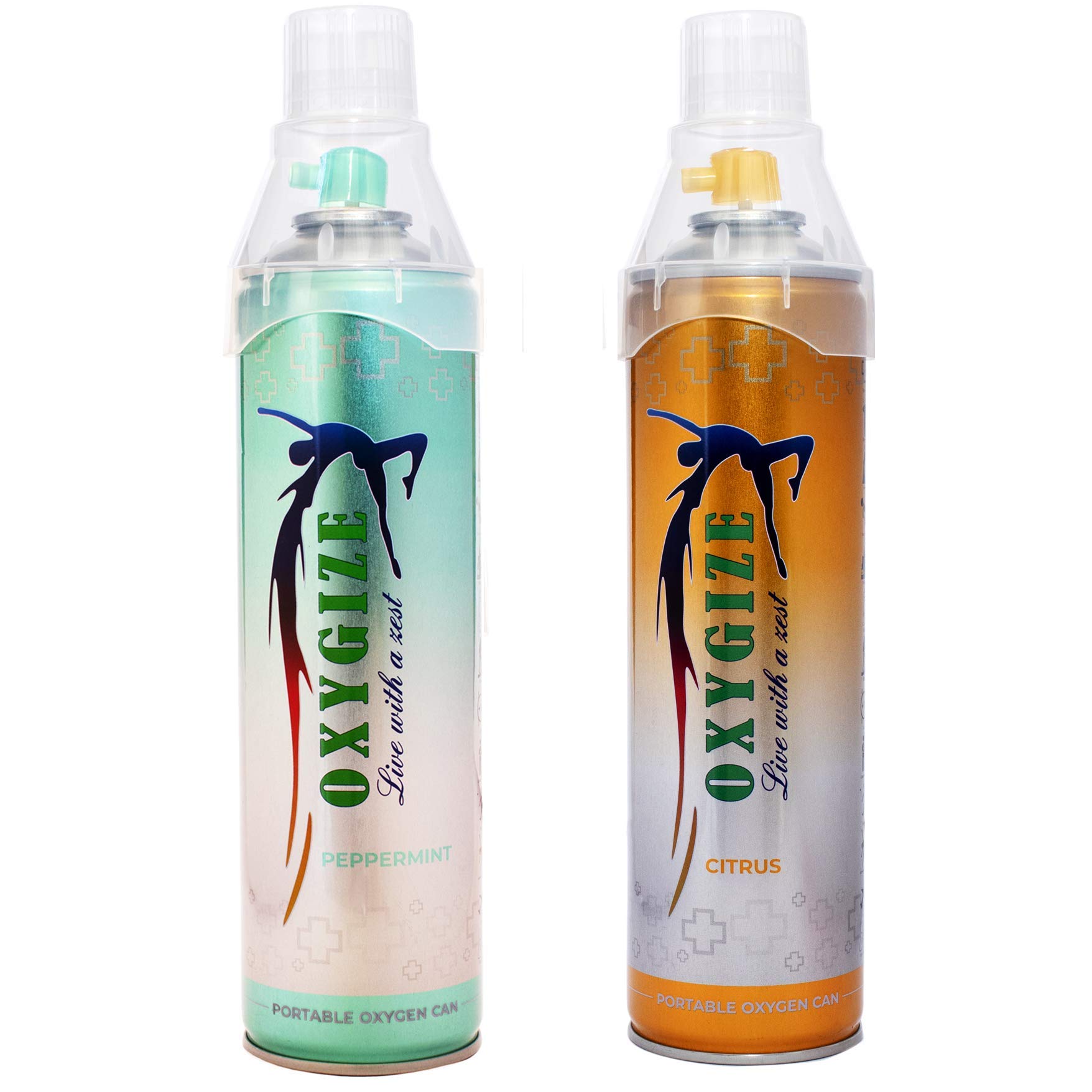 Ultra Portable Oxygen 20 L Canister Immunity Booster (Peppermint + Citrus) - Pack 2.