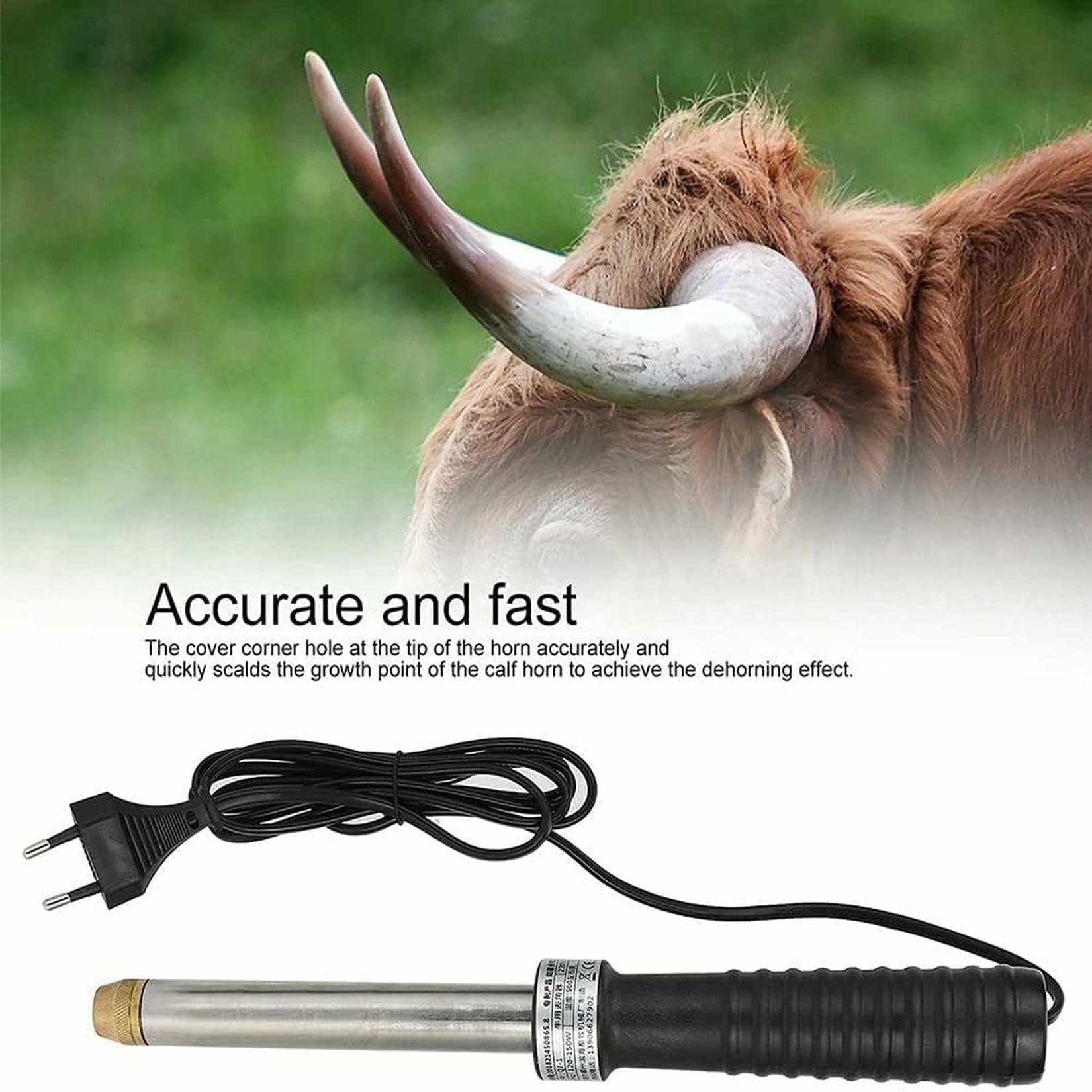 Dehorner Elettrico per Bestiame, Dehorner Elettrico per Capre, Dehorner Elettrico Senza Sangue per Vitello Agnello Pecore, Attrezzature Agricole E Allevamento