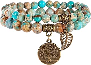 إسورة من فارفيوم للنساء، مصنوعة من الحجر الكريم واللؤلؤ، بلون أبيض وتصميم بوهيمي