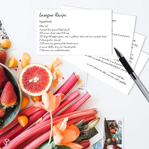 Miniatura 6 de Tarjetas de notas flash de índice en blanco  80 libras de peso pesado de cubierta blanca gruesa. 100 tarjetas por paquete  5 x 7