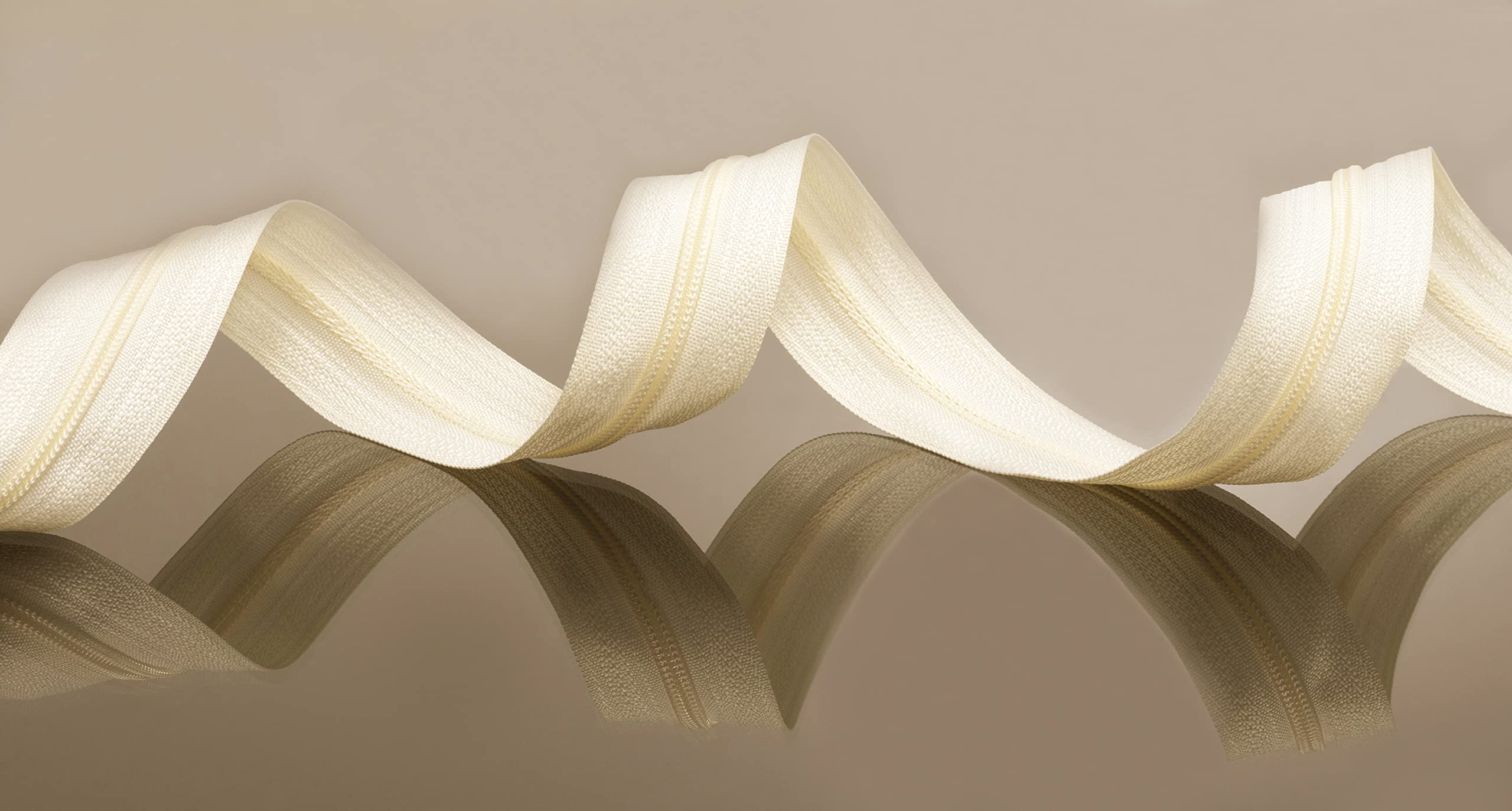 AERZETIX Fermeture Éclair Spirale 5m N°5 Beige + 10 Curseurs - Mercerie Créative - Couture Et Loisirs
