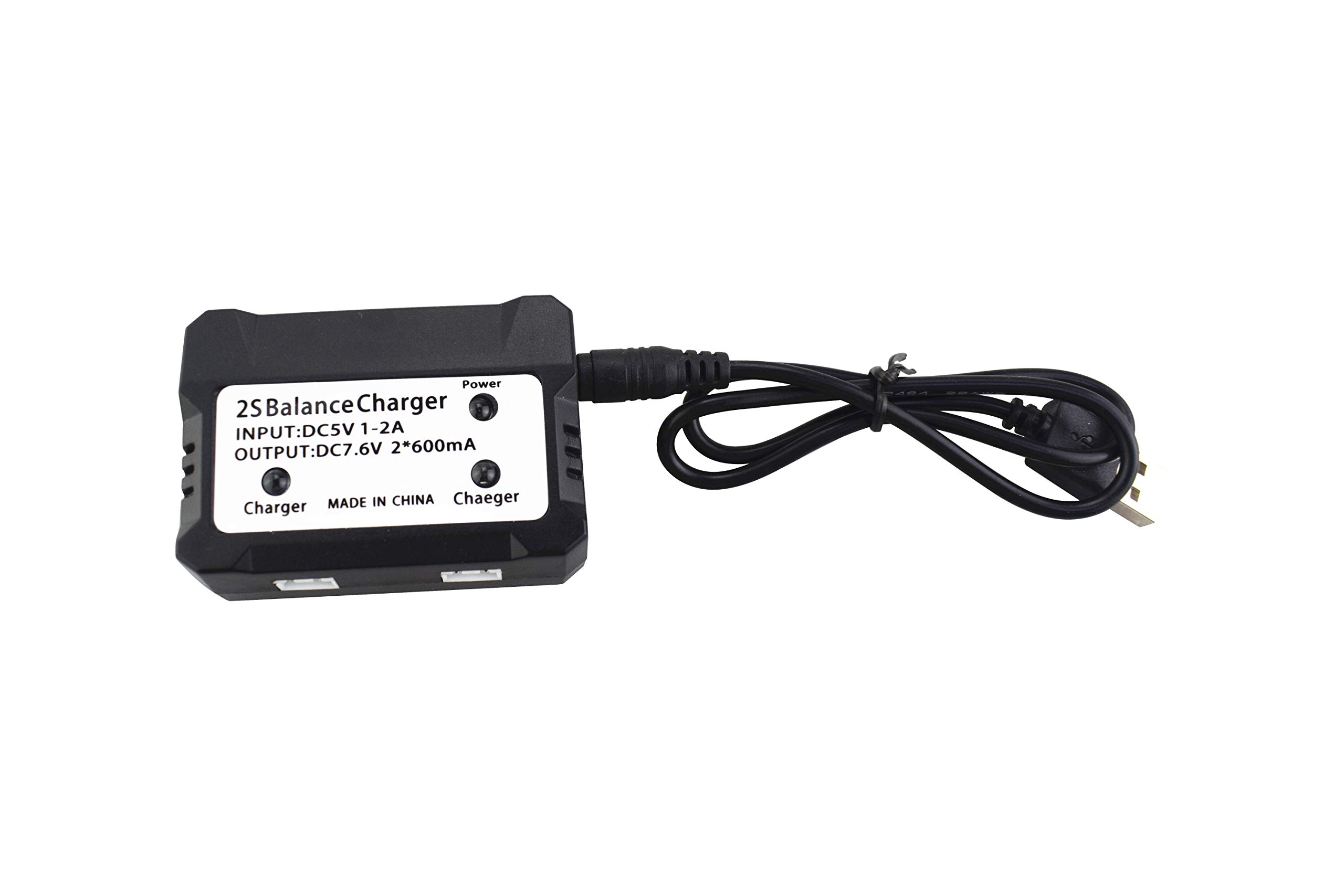 Lot De 2 Batteries 7,4V 2800mAh + Chargeur Pour Drone HS720 HS720E – LiPo, Protections Intégrées – 374g, Compatible