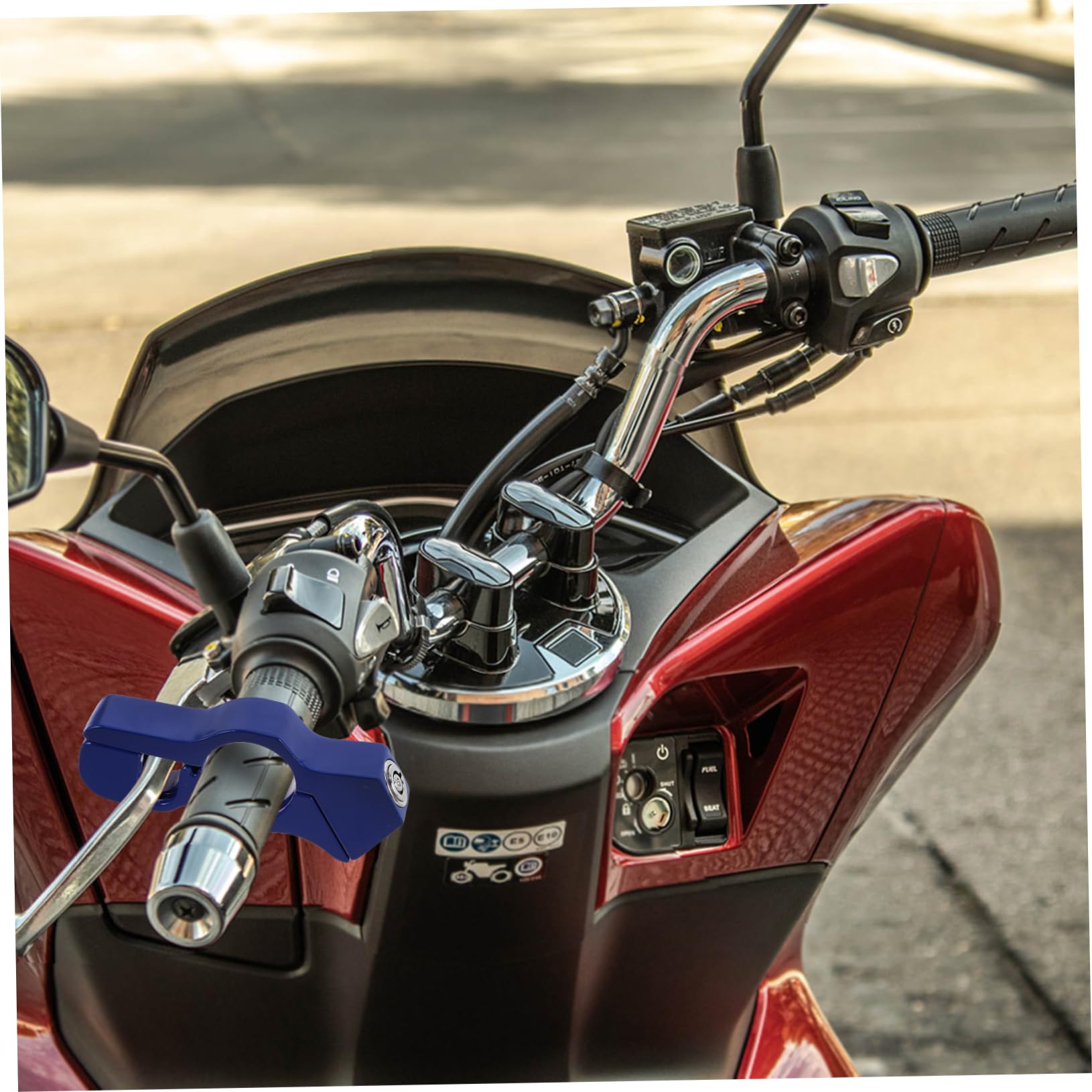CHILDWEET Lucchetto di Sicurezza per Manubrio di Bicicletta Elettrica e Scooter, Lega di Alluminio, Blocco Acceleratore e Freno, Antifurto Facile da Usare