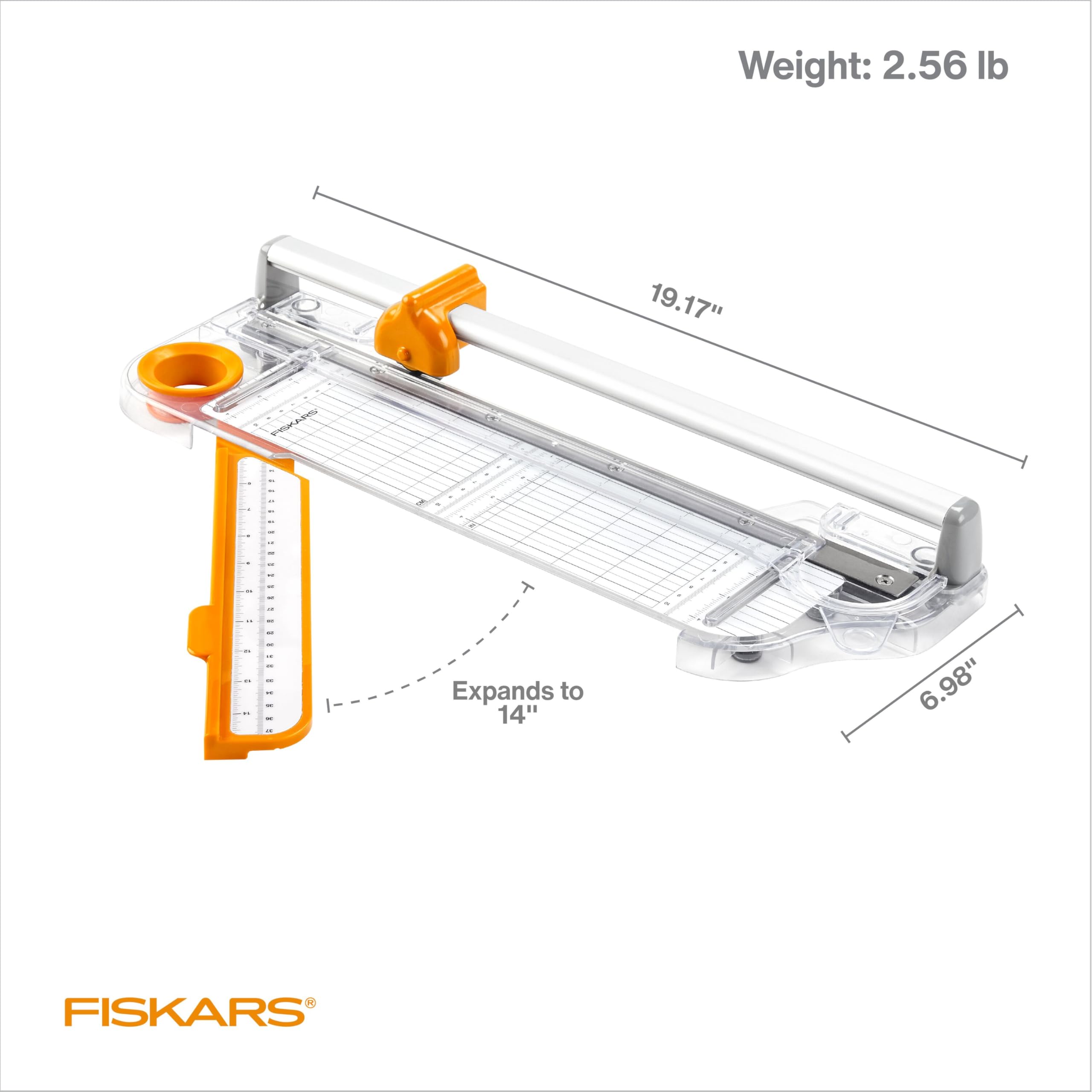 Fiskars Recortadora giratoria de papel de 12 pulgadas, hoja autoafilable