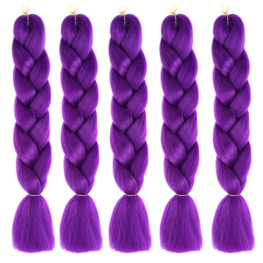 LSGGTIM Kanekalon - Extensiones de pelo sintético Kanekalon de 120 cm, 5 unidades, trenzas jumbo, para trenzas, trenzas, trenzas sintéticas
