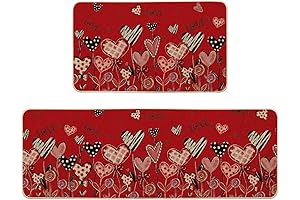 Artoid Mode Love Heart Polka Dot Bow Tie Valentine's Day Kitchen Mats...