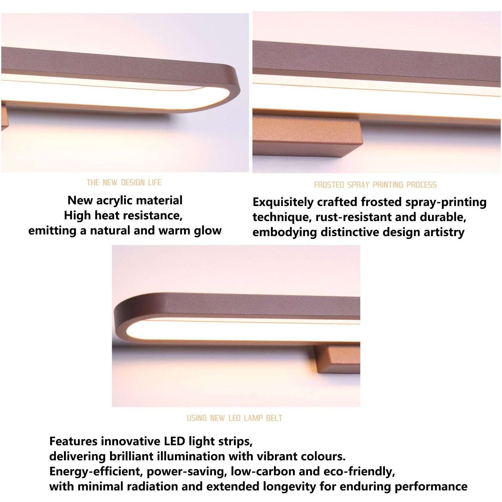 Luce LED Impermeabile Per Specchio Bagno Dimmerabile Bagni Moderni Luce Lampada Per Specchio Da Bagno Molto Luminosa Trucco Illuminazione Di Bellezza Alluminio Sottile