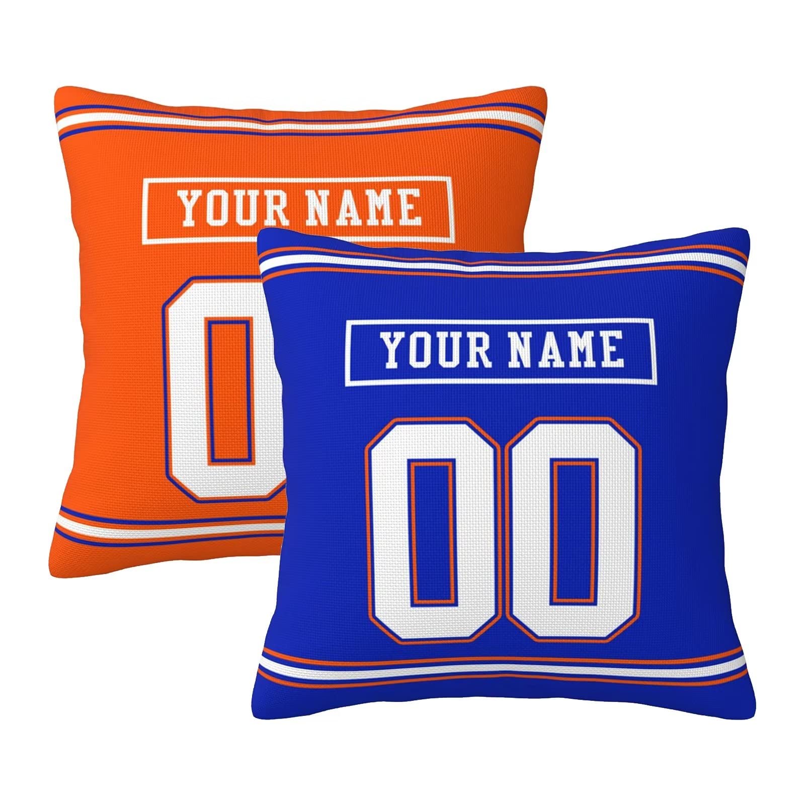 Slaccvd Custom University Throw Football Pillow Cases(2Packs) Personalized Design Any Name and Number 18