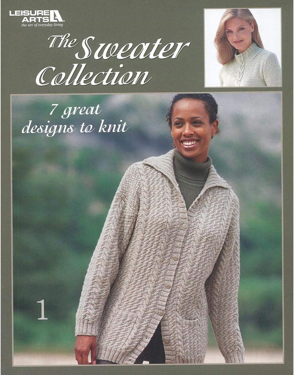 LEISURE ARTS The Sweater Collection Knit Knitting Book
