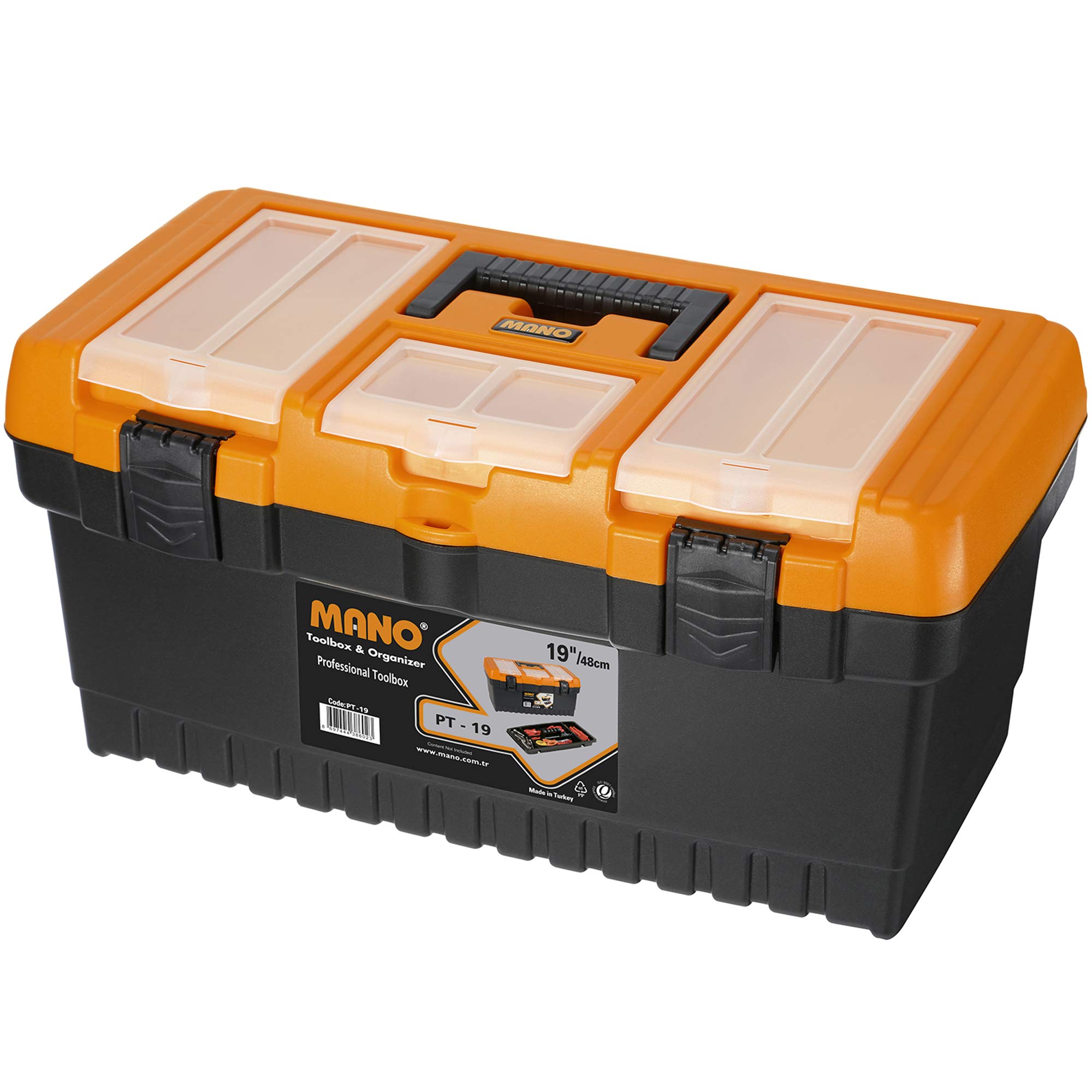(Professional, 19" Tool Box) Large Plastic Toolboxes Chest Lockable Lid Inserts 5056333842072