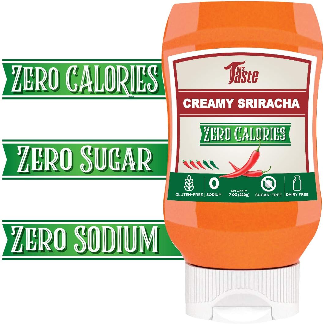 Mrs Taste Sugar Free Creamy Sriracha, Zero Calories, Zero Sodium, Zero