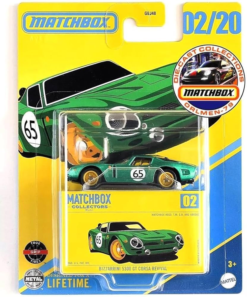 Matchbox Koleksiyon Araçlar GBJ48 - JCL33 BIZZARRINI 5300 GT CORSA