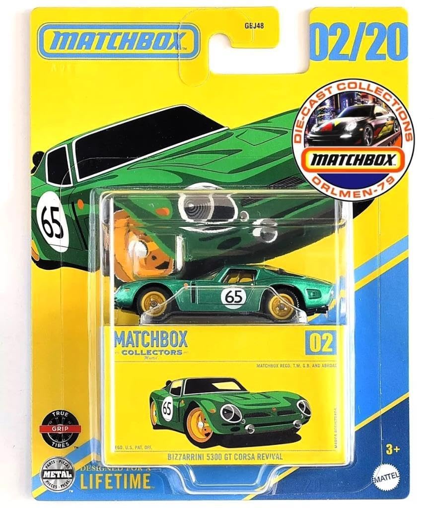 マナチン品 Matchbox Koleksiyon Araçlar GBJ48 - JCL33 BIZZARRINI 5300 GT CORSA