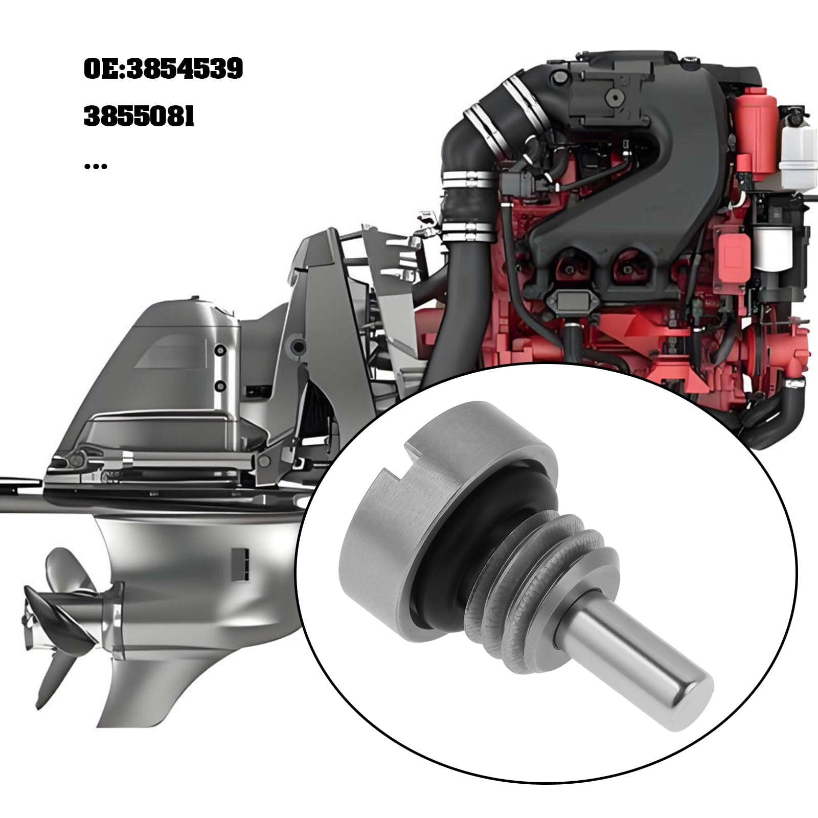 SG Store Dolny korek spustowy i zamiennik pierścienia uszczelniającego kompatybilny z Volvo Penta SX-A DPS-A DPS-B, 3854539