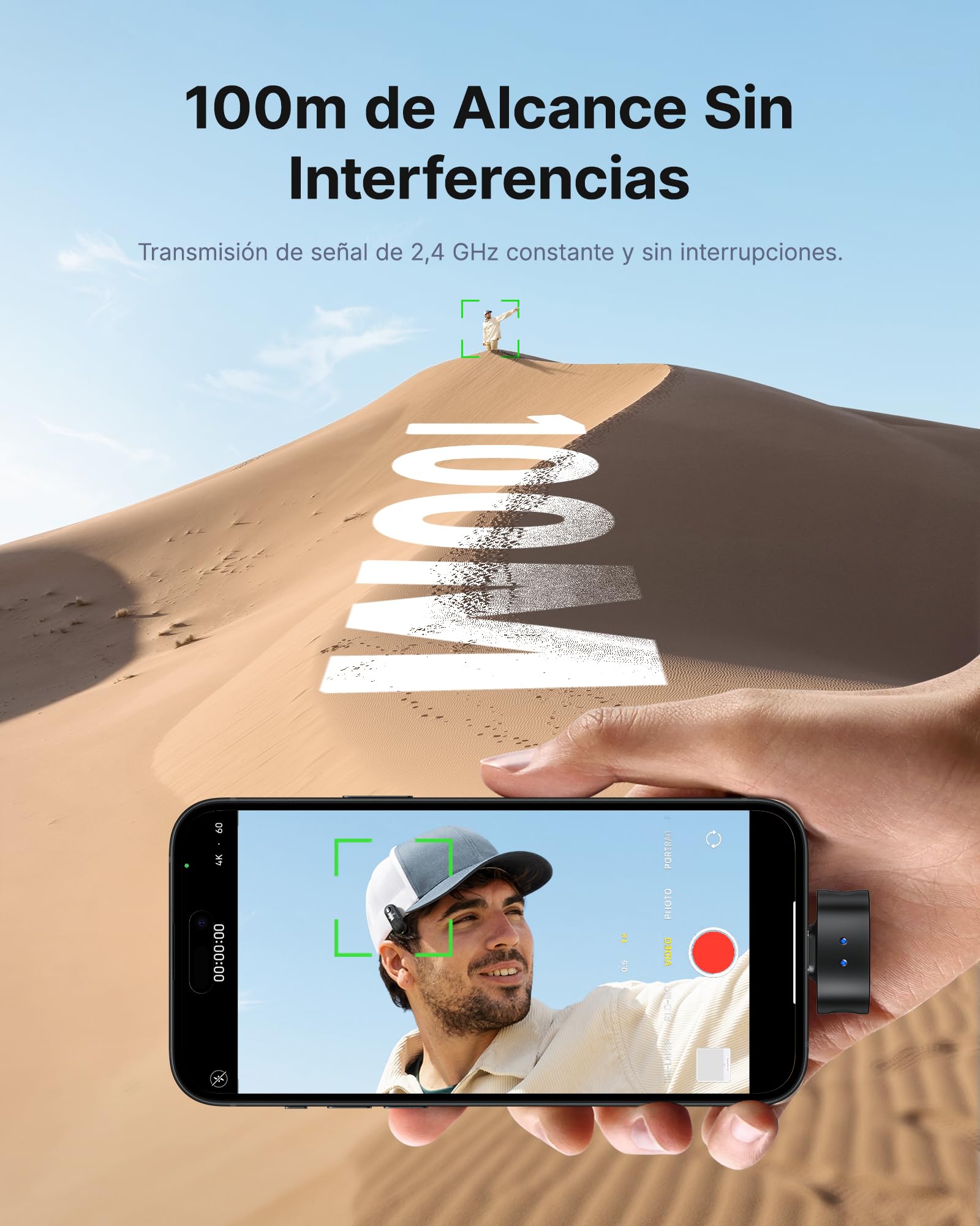 BOYA Magic Micrófono inalámbrico para iPhone 15-16/Android/PC/Cámara Diseño 4 en 1 Micrófono de Solapa 30 Horas de duración 48 kHz/24 bits Micrófono de Escritorio/Mano Reducción de Ruido IA