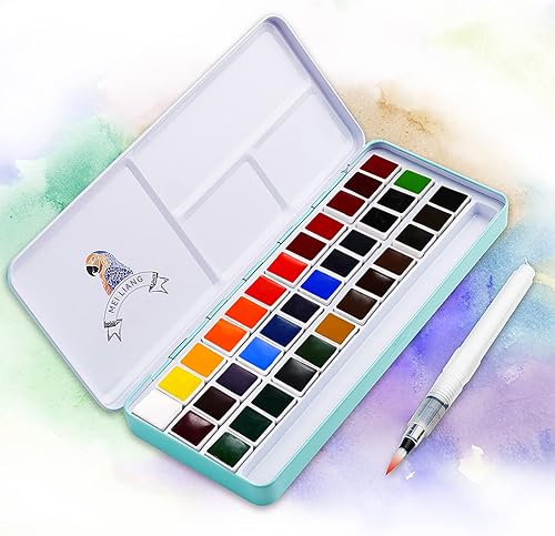 Miniatura 2 de Paquete de pintura de acuarela MeiLiang, 36 colores vivos con Arrtx 30 colores acrílicos para pintura rupestre, perfecto para estudiantes, niños,