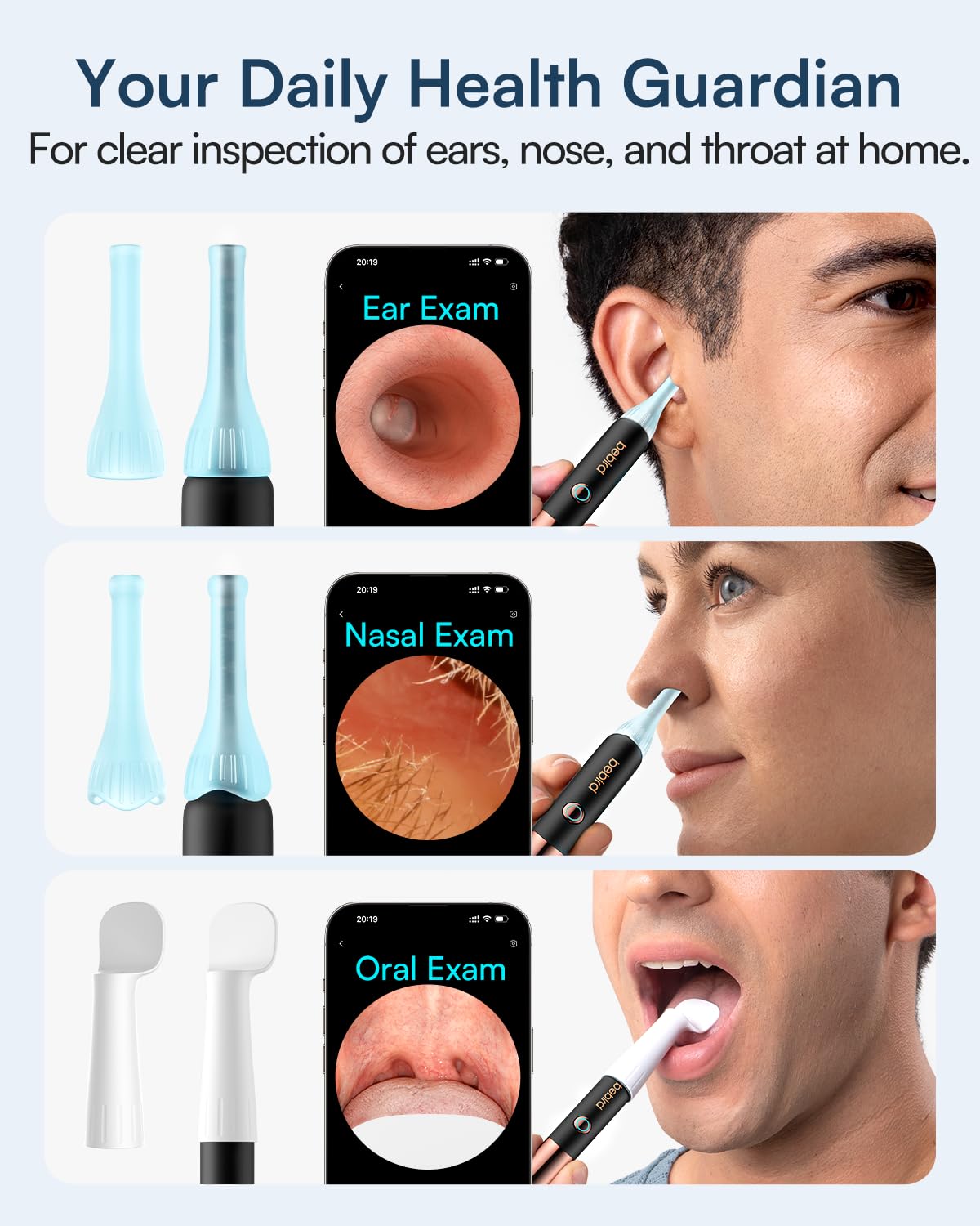 BEBIRD EarSight Ultra 5G WiFi - Limpiador de oídos y dispositivo de cuidado con cámara otoscópica flexible, juego de 30 accesorios, seguro para uso en el hogar, estrellas negras