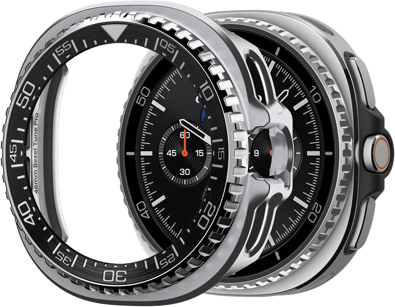 Spigen Bezel Tune Pro (Diver) Designed for Samsung Galaxy Watch 8 Classic 46mm Bezel Ring Protector with Case (2025) - Black