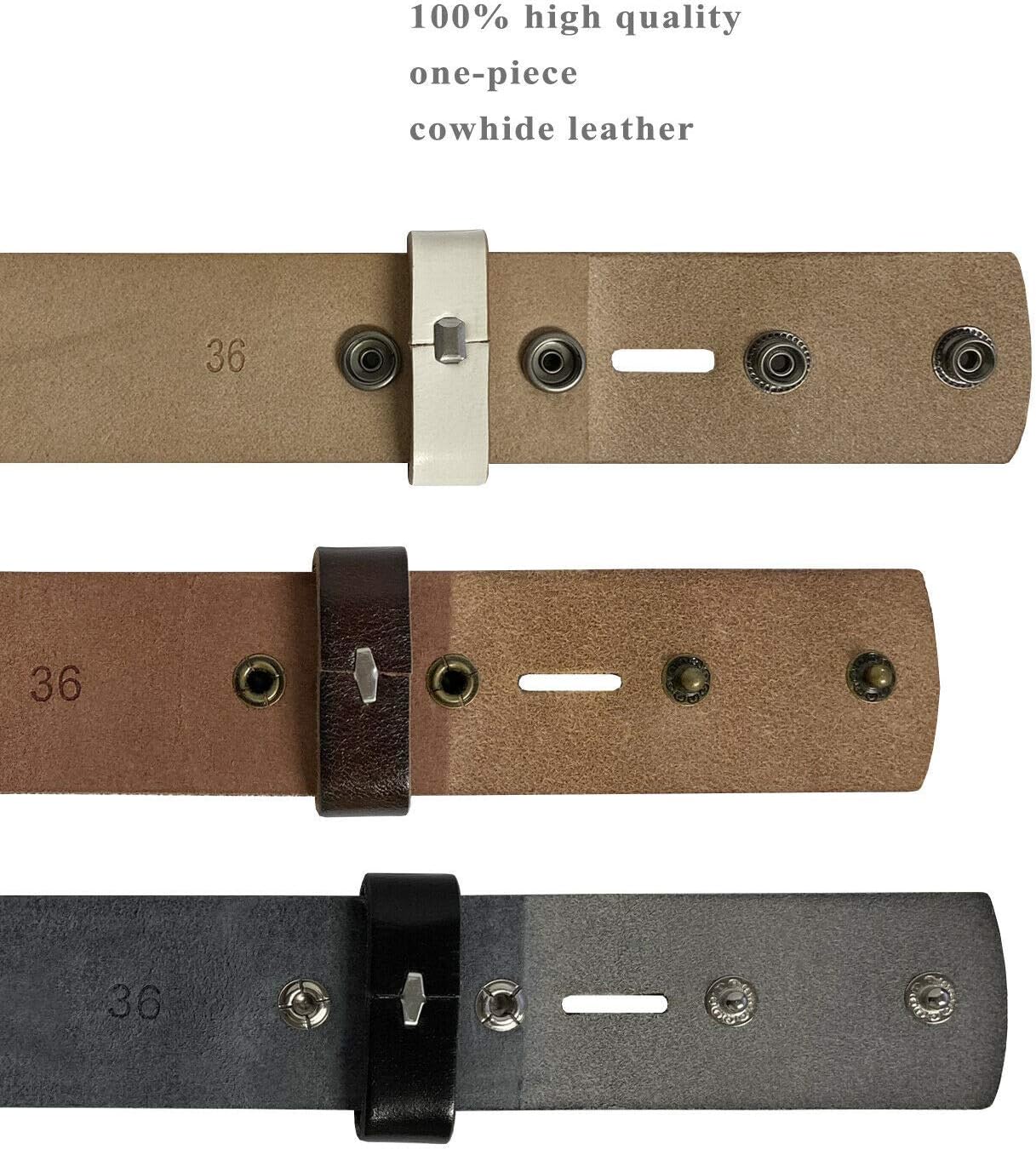 Western Fashion Style Floral Engraved Buckle Full Grain Genuine Leather Belt 1-1/2" (38mm) Wide - Assembled in the U.S - Image 6