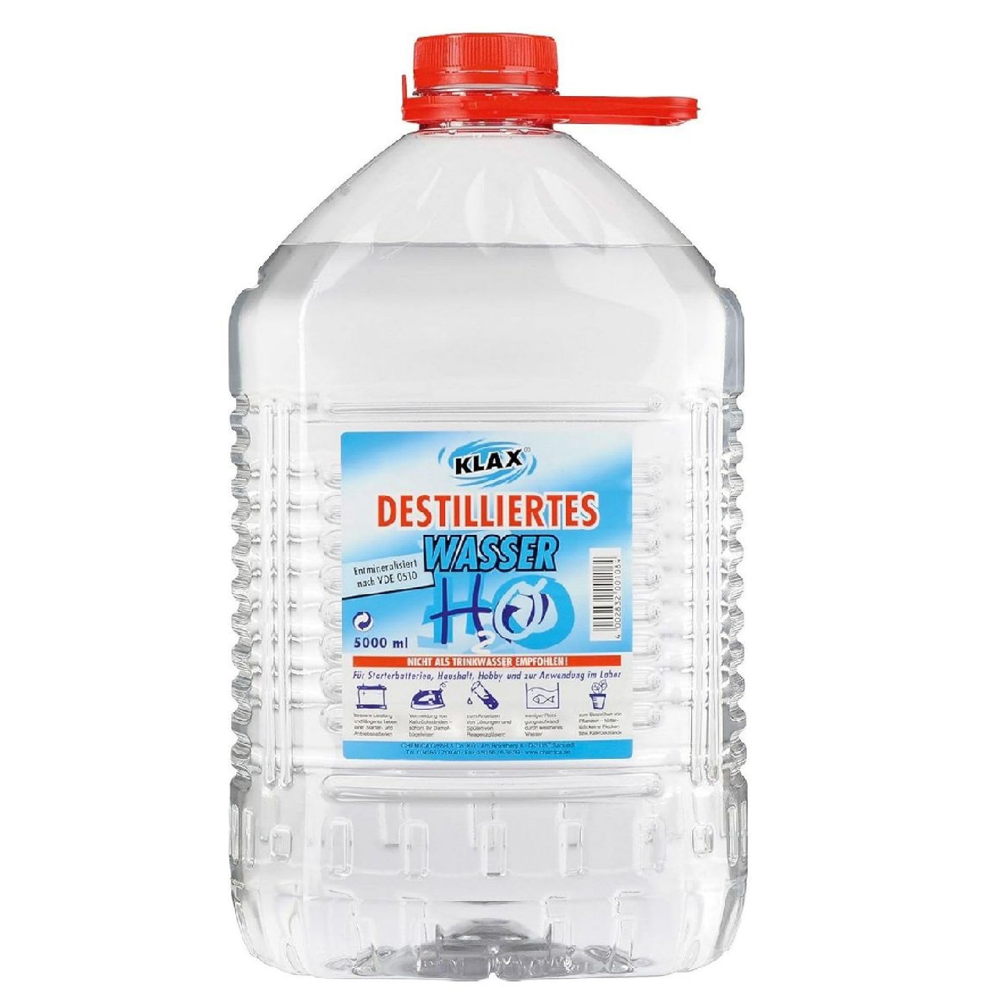 Unimet Destilliertes Wasser, Flasche 5l