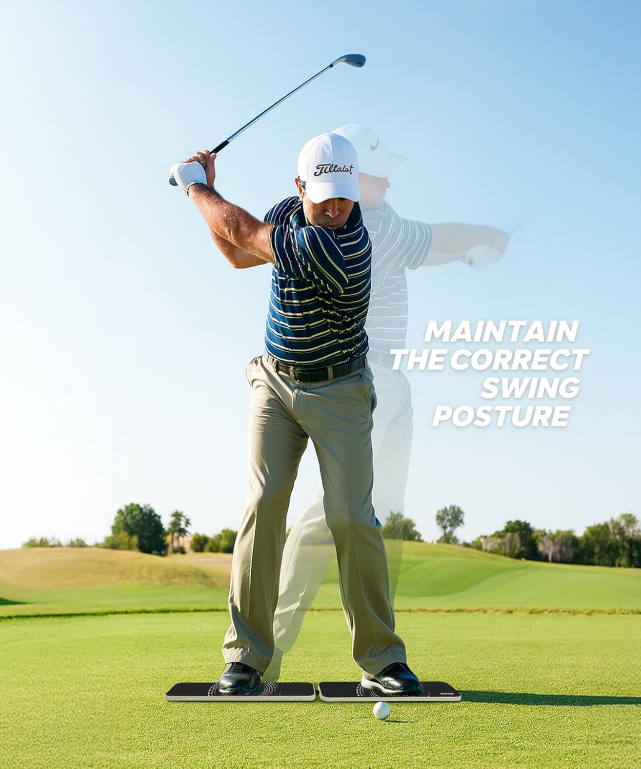 Golf Pressure Plate, Gravity Transfer Board Training Aid to Weight Shift Golf Training Aid for Indoor Practice, Golf Swing Speed Trainer for Beginners Correct Swing Sequence Tempo