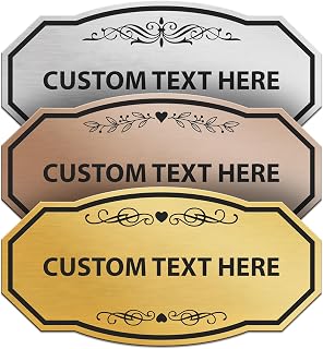 Personalized Victorian Fancy Door Sign - Custom Laser Engraved Acrylic Plaque for Office, Home, Outdoor Use
