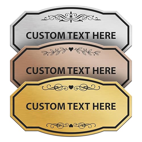 Customizable Signs for Outside/Victorian Fancy Customized Door Sign/Custom Plaque/Door Name Plate Personalized for Office (Laser Engraved, Acrylic, Great Sizes)