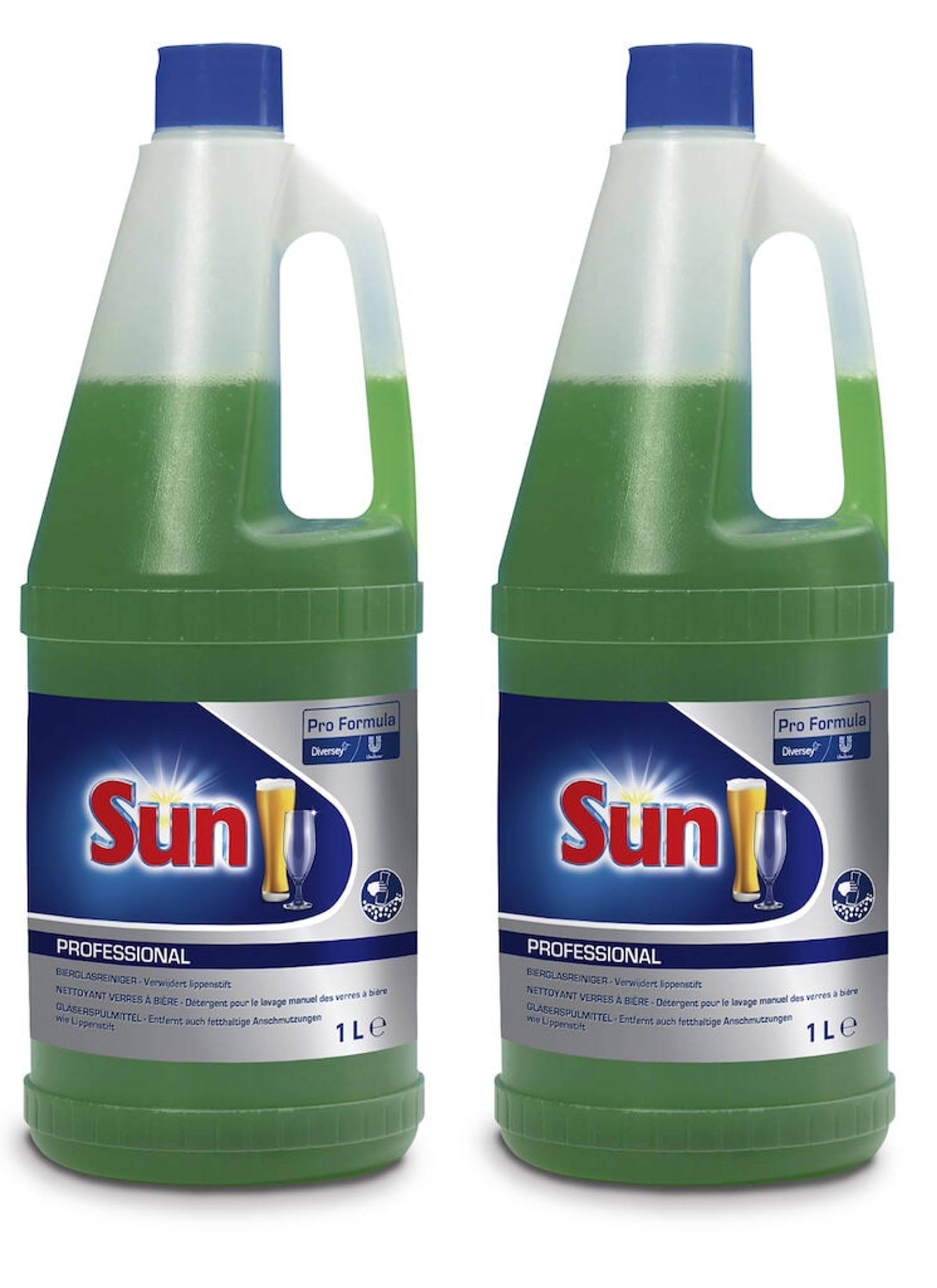 Sol profesional 7510831 cerveza mano lavavajillas detergente limpiador de vidrio para conservar la espuma, 1 L