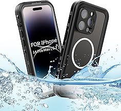 BDIG Impermeabile Custodia per iPhone 14 Pro Max Compatibile con MagSafe, IP68 Waterproof Cover Antiurto Antipolvere AntiGraffio Cover 360 Gradi Protezione Impermeabile Custodia per iPhone 14 Promax