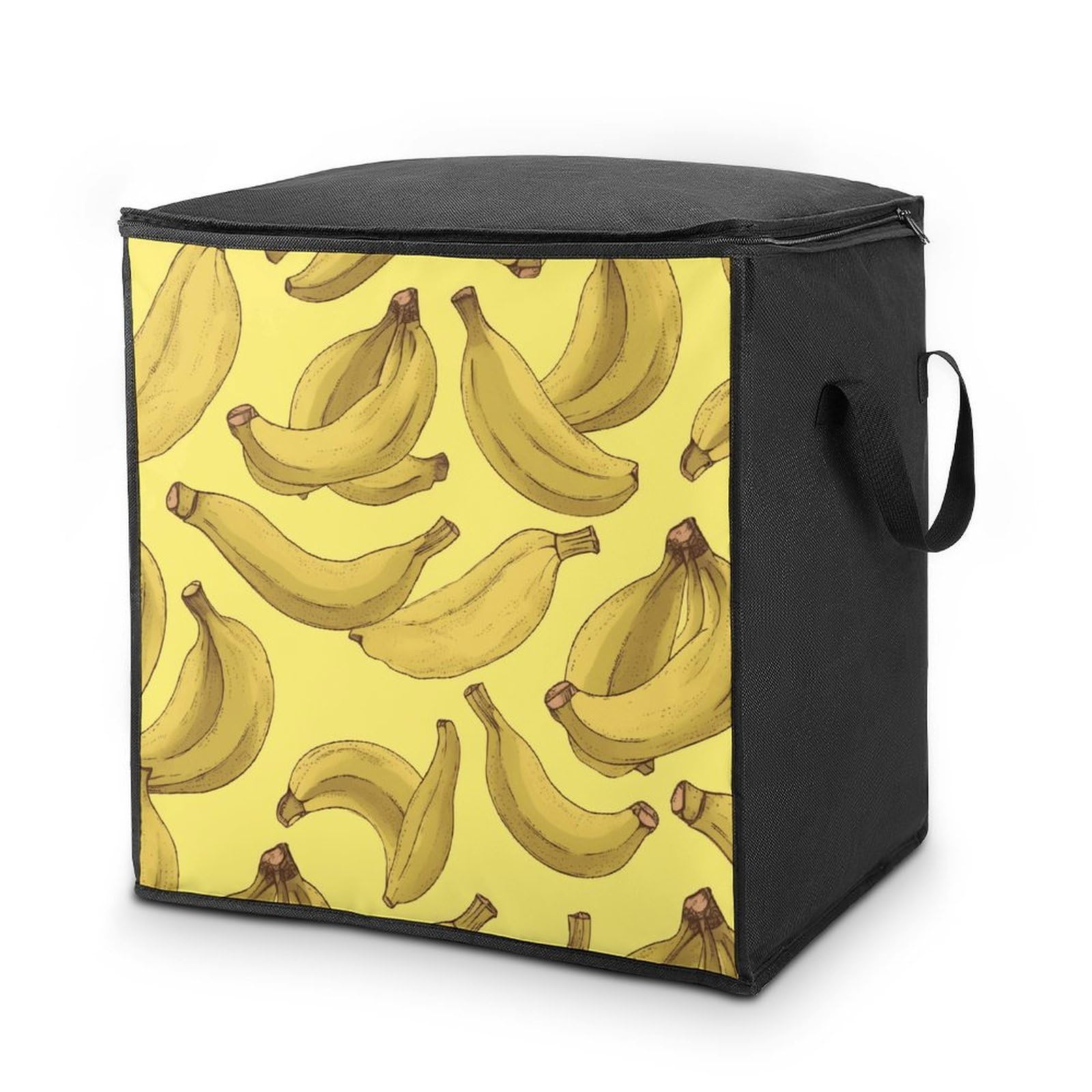 Sac de rangement à motif banane pour couette et vêtements XL