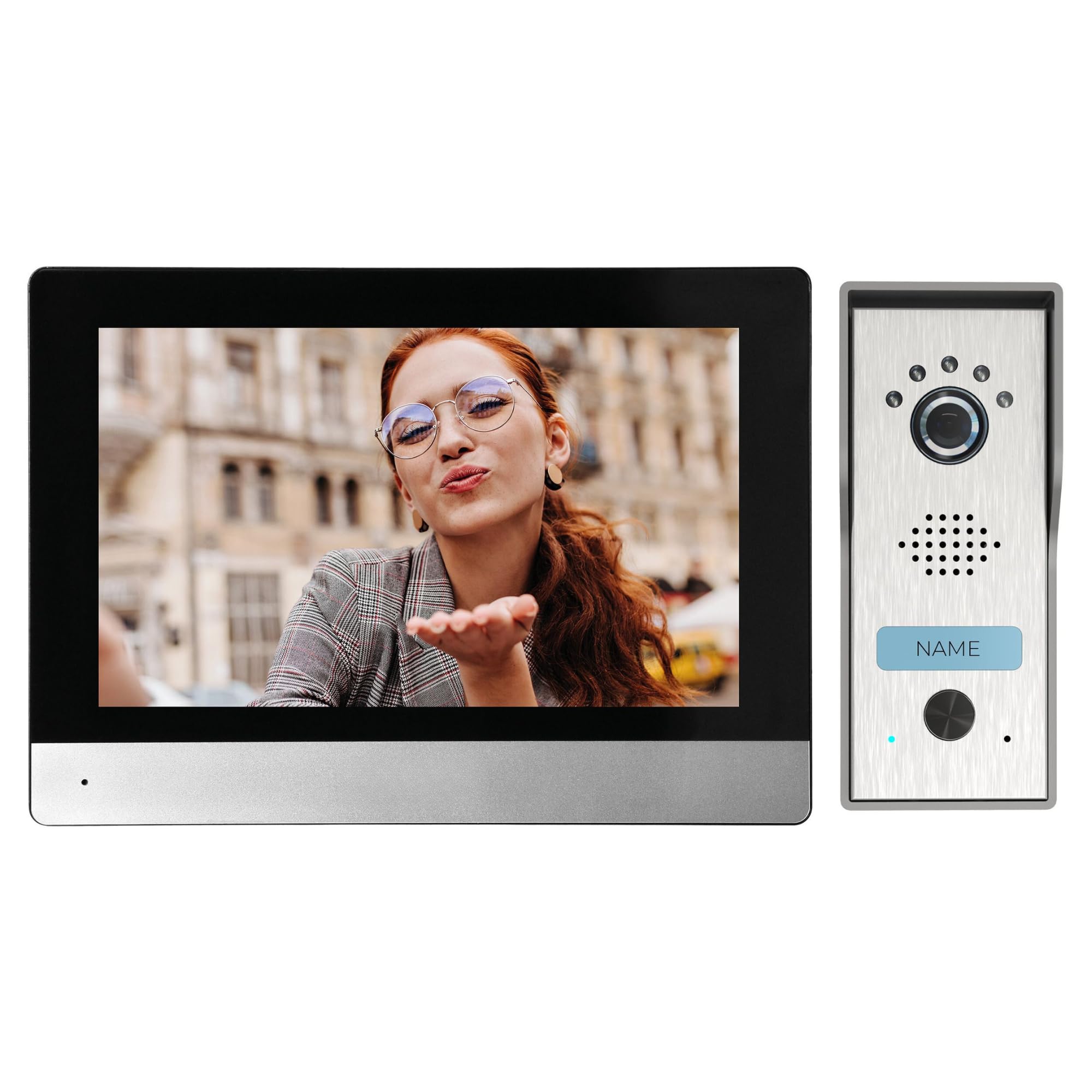 Video Türsprechanlage mit Türöffner 4-Draht Full HD Türsprechanlage mit Kamera Gegensprechanlage mit Türöffner Sichere Überwachung und Kommunikation