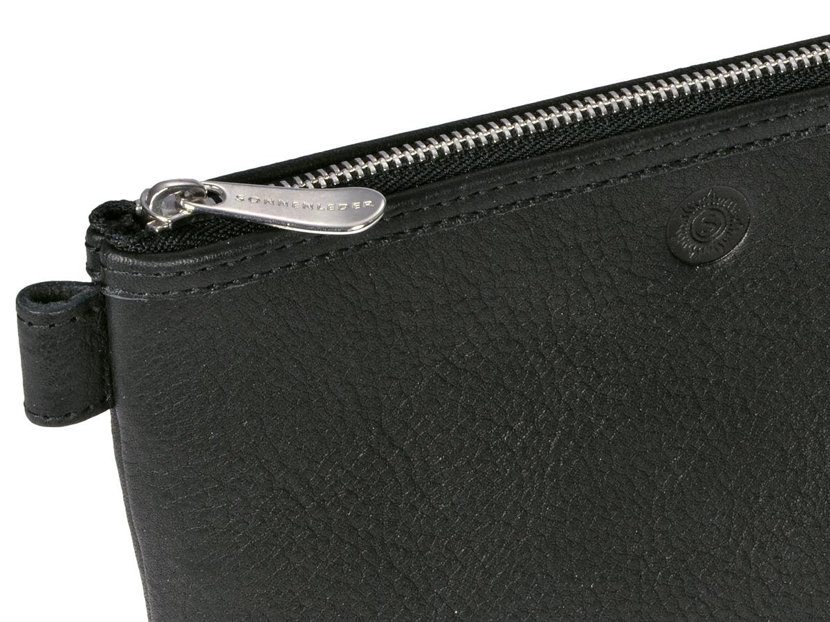 Silvretta Quality Cosmetic Bag Genuine Leather Black - Image 2