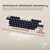 CutiePcs WOBKEY Rainy 75 Aluminum HMX Switch Mechanical Keyboard with Superior Acoustics, Wired, BT, 2.4G wireless Connectivity (Standard - White) - 7