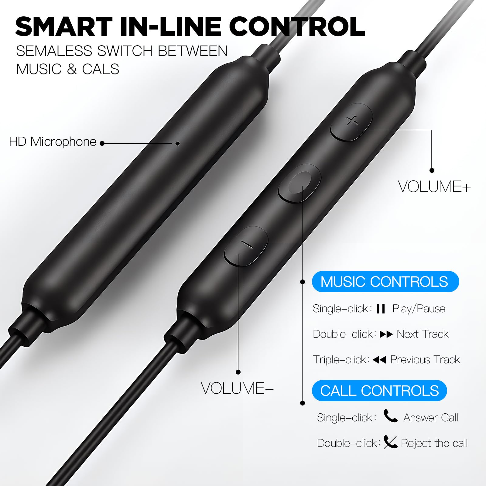 Écouteurs de sommeil filaires USB-C pour dormeurs latéraux avec écouteurs légers en silicone discret, réduction du bruit, microphone intégré et commandes de volume (USB de type C)