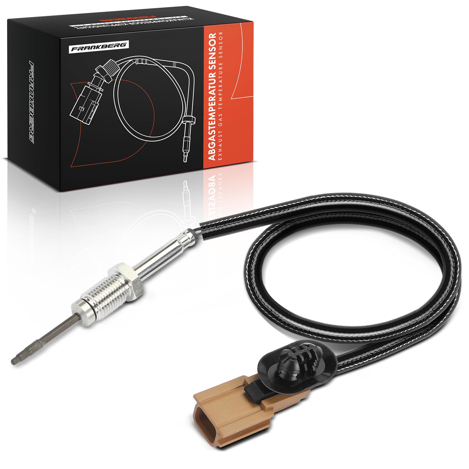 Frankberg Sensor de temperatura de los gases de escape antes del turbocompresor. 2 Polos Compatible con Grand Scénic II JM0/1 Grand Scénic III Laguna II BG0/1 M.e.g.a.n.e CC EZ0/1 Replace# 8200626456