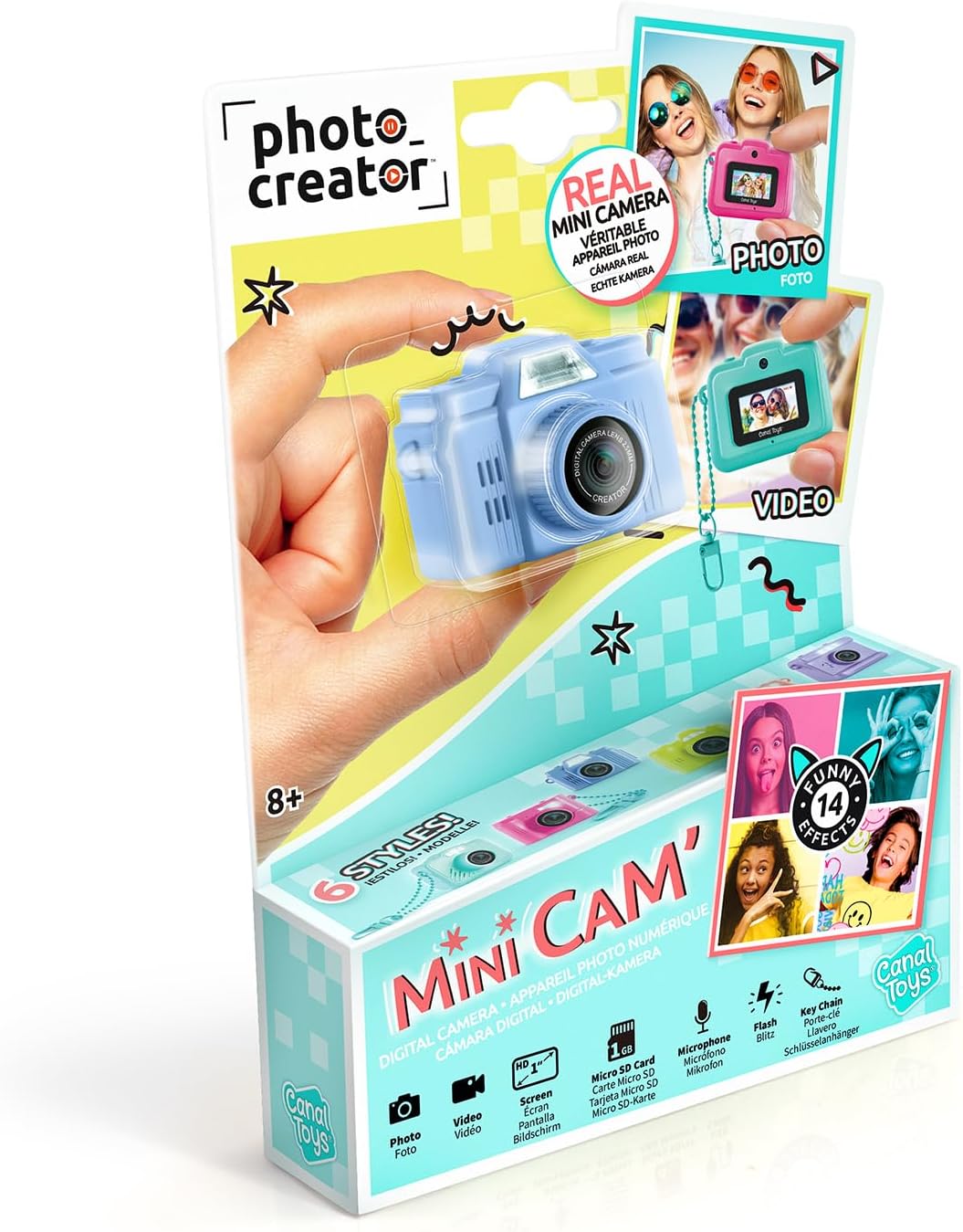 Canal Toys - Photo Creator - Mini Camera for Kids & Digital Video - Mini Camera for Making Memories - Gift for Children Ages 8+ - 14 Filters - Flash+Micro - Travel Size - CLK 059 Blue