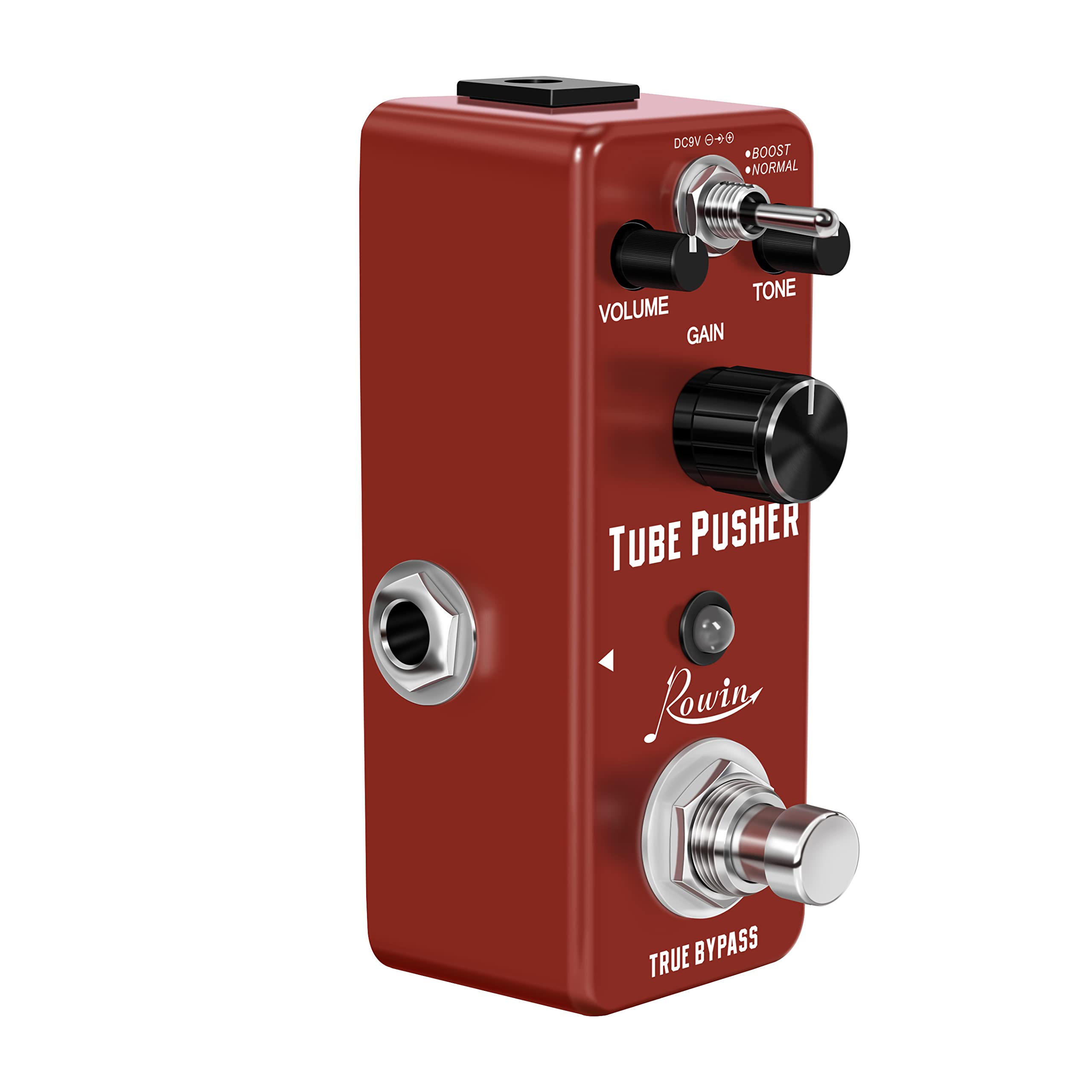 Rowin Tube Pusher LEF-328 - Pedale per chitarra, Simulatore Combo valvolare, pedale con modalità Boost e Normal, per Chitarra Elettrica e Basso, True Bypass